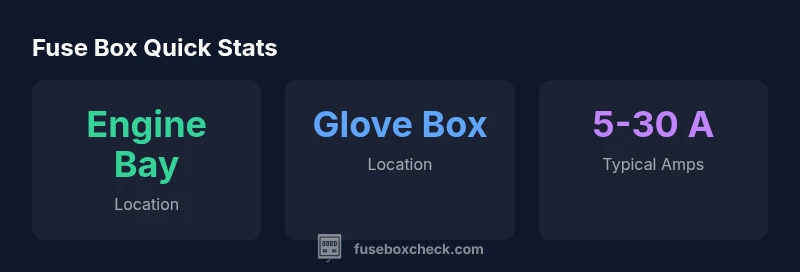 Infographic of fuse box diagram regions and amps