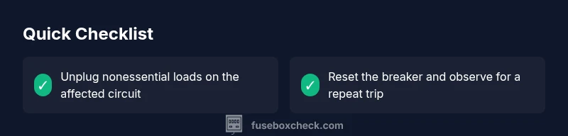 Checklist for diagnosing fuse box trips