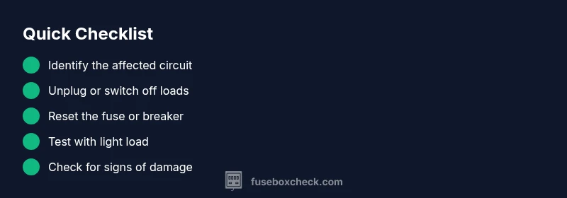 Infographic checklist for switched fuse box troubleshooting