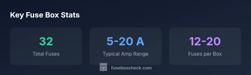 Infographic comparing fuse box counts for a 2005 Tahoe