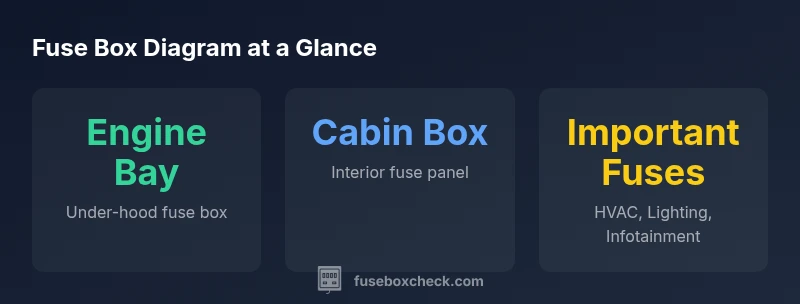 Stat overview of Malibu fuse box diagram highlighting engine bay and interior fuse panels
