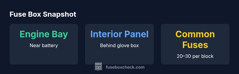 Infographic showing fuse box locations in a 2012 Ford Focus