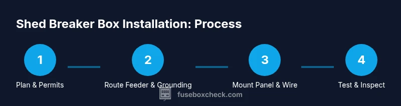 Process steps for shed breaker box installation