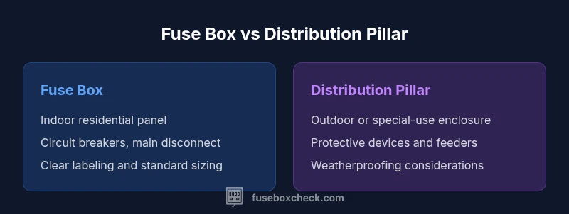 Comparison infographic: fuse box vs distribution pillar