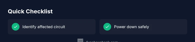 Checklist for diagnosing fuse box issues