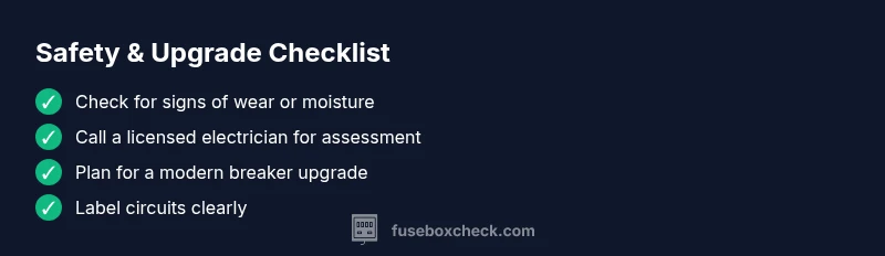 Checklist for fuse box safety and upgrade