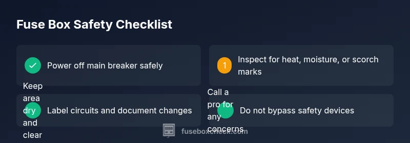 Checklist for fuse box safety