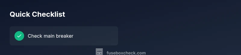 Infographic checklist for diagnosing fuse box not working