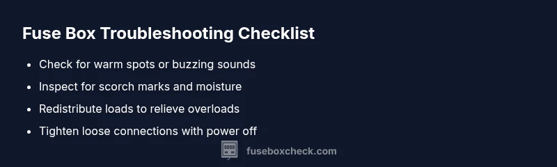 Checklist for diagnosing fuse box issues