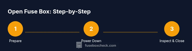 Tailwind infographic showing fuse box opening steps