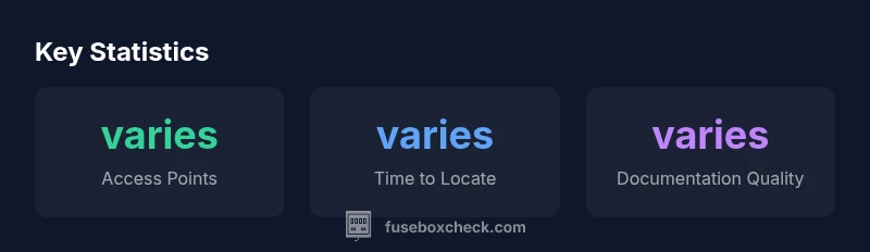 Visual infographic showing fuse box locations and diagram reading steps for a 2023 Ford F-350