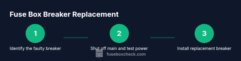 Process diagram for safely changing a fuse box breaker