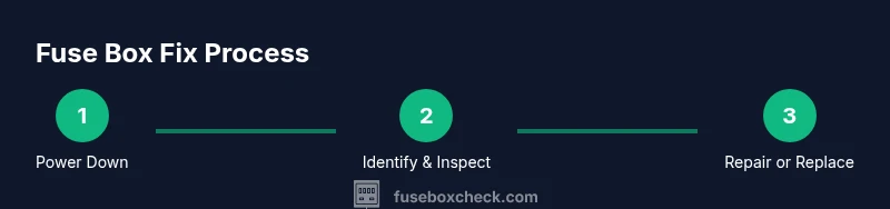Process diagram for fixing a fuse box